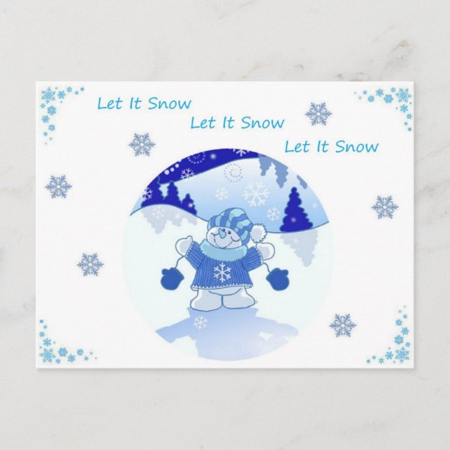 LET IT SNOW HOLIDAY POSTCARD (Front)