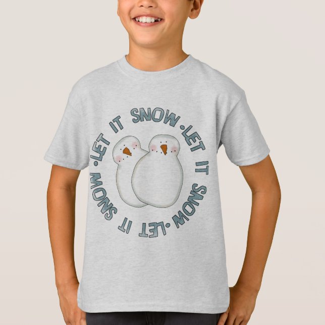 Let it Snow Holiday Tshirts and Gifts (Front)
