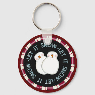 Let it Snow Holiday Tshirts and Gifts Key Ring