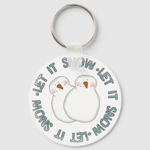 Let it Snow Holiday Tshirts and Gifts Key Ring