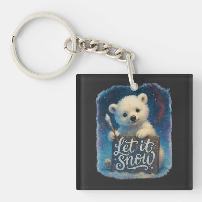 Let It Snow Key Ring (Front)