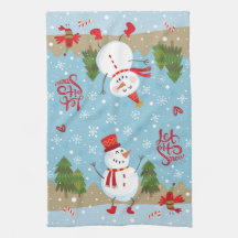 Let It Snow Kitchen Towel