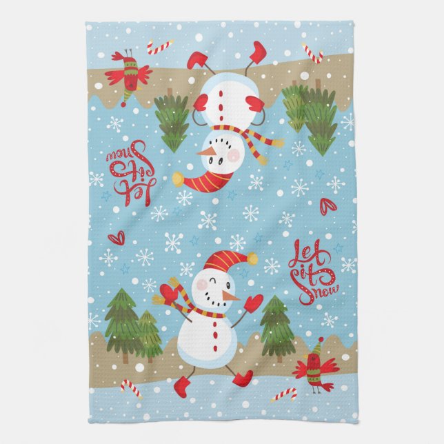 Let It Snow Kitchen Towel B (Vertical)