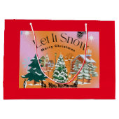 Let It Snow Large Gift Bag (Back)