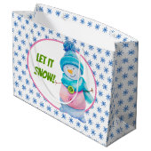Let It Snow Large Gift Bag (Back Angled)