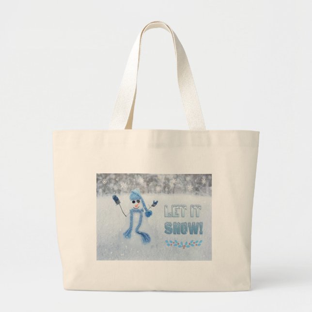 Let It Snow Large Tote Bag (Front)