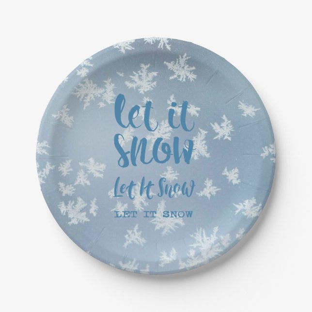 Let It Snow, Let It Snow, Let It Snow! Paper Plate (Front)
