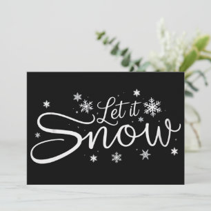 Let It Snow Lover Snowflake Holiday Merry Xmas  Invitation
