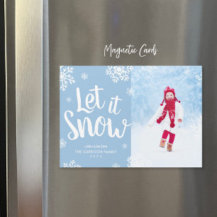 Let It Snow Magnetic Holiday Photo Card