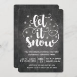 Let it Snow Modern Typography Winter Invitation<br><div class="desc">There's no season like the winter or holiday party season. Invite your guests to partake in the winter spirit with this chalk inspired winter invitation.</div>