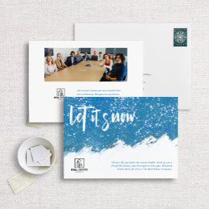 Let It Snow Mountain Painting Company Holiday Card