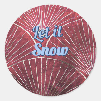Let it snow mug classic round sticker