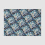 Let it snow night sky art repeat tissue paper<br><div class="desc">"Let it snow" midnight blue sky of stars original art,  repeat pattern. Non traditional Christmas wrap,  tissue. General holiday  design. Quality custom tissue paper. Thanks for Supporting small biz artists.</div>