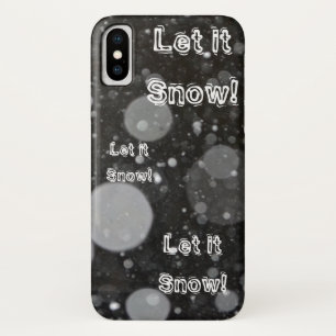 Let it Snow on a Snowy Background Case-Mate iPhone Case