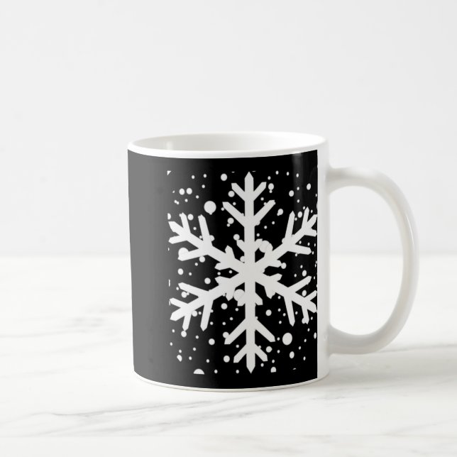 Let It Snow One Big Snowflake T Shirt  Coffee Mug (Right)