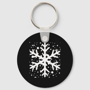 Let It Snow One Big Snowflake T Shirt Key Ring