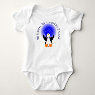 Let it Snow Penguin Baby Shirt