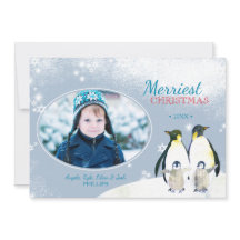 Let It Snow! Penguin Family Holiday Photo