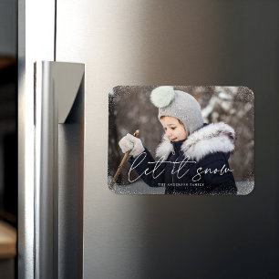 Let it Snow Photo Magnet