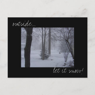 'Let it snow' photo postcard