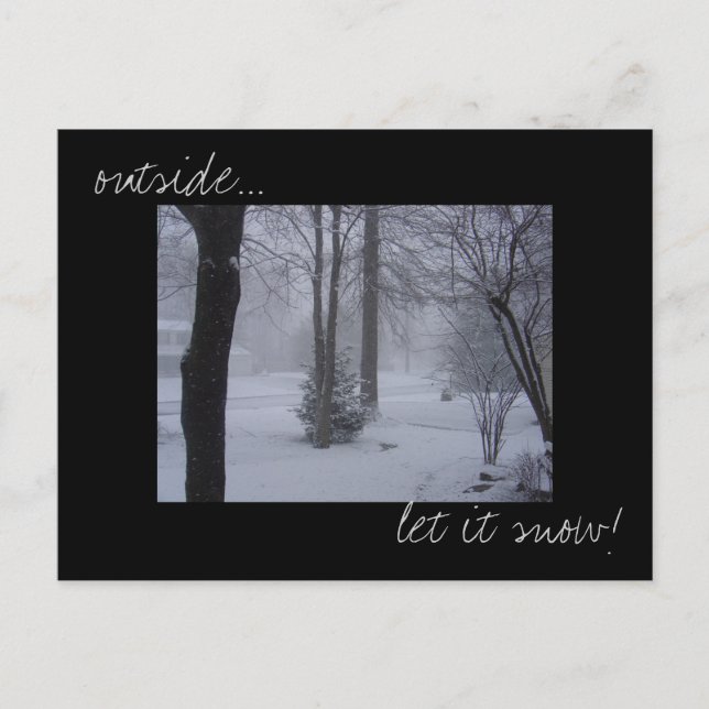 'Let it snow' photo postcard (Front)