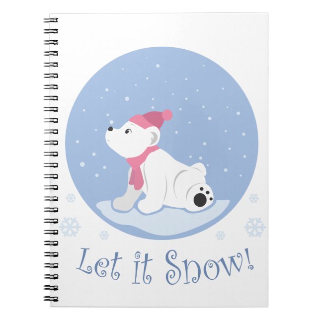 Let It Snow! (Polar Bear Cub) Notebook (Front)