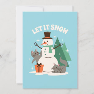 Let It Snow Purr-fect Holiday Card