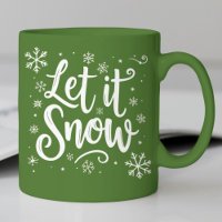 Let It Snow Quote with Elegant White Script