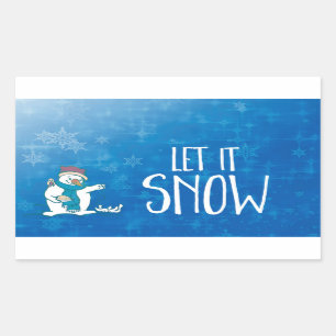 Let It Snow Rectangular Sticker