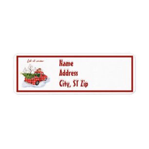 Let It Snow Red Truck Christmas Holiday customized