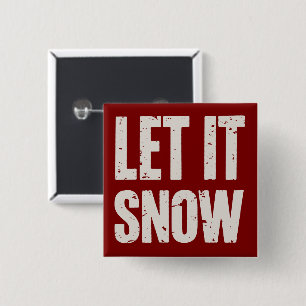 Let It Snow Retro Family Christmas Matching  15 Cm Square Badge