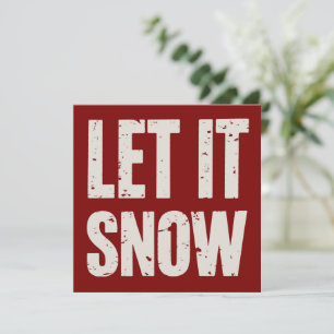 Let It Snow Retro Family Christmas Matching  Holiday Card