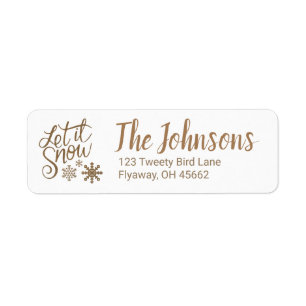 Let it Snow Return Address Labels