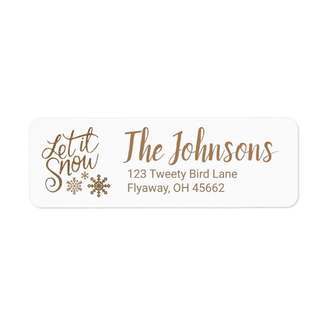 Let it Snow Return Address Labels (Front)