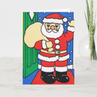Let it snow!, Santa waves goodbye