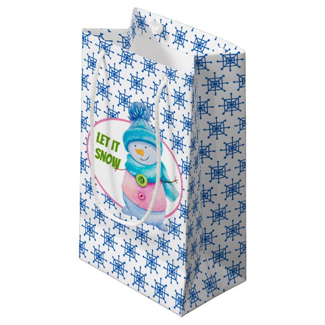 Let It Snow Small Gift Bag (Front Angled)