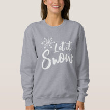 Let It Snow Snowflake Grey Winter