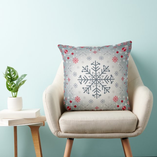 Let it snow Snowflake Pattern Cool Christmas Cushion (Chair)