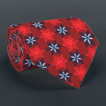 Let It Snow Snowflake Red Two-Sided Tie<br><div class="desc">Red with navy and sky blues colorway.  Inspired by the vintage icon designs of the forties and fifties this quaint holiday tie features accented snowflakes dancing on a background of tonal snowflakes. These designs come in several colorways.</div>