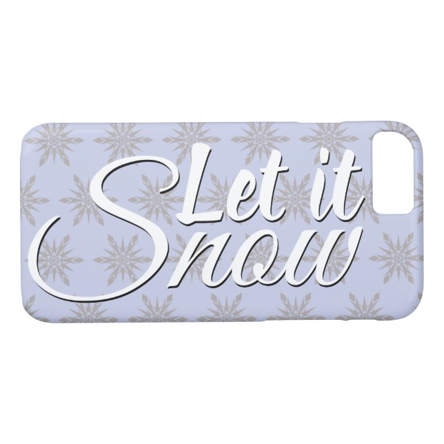 Let It Snow Snowflake Winter Case-Mate iPhone Case (Back (Horizontal))