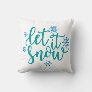 Let It Snow Snowflakes Cushion