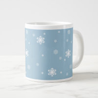 Let it Snow, Snowflakes Pattern on Blue, Winter