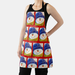 Let It Snow Snowman Apron