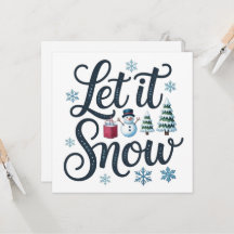 Let It Snow Snowman Christmas