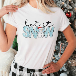 Let It Snow Snowman Christmas T-Shirt