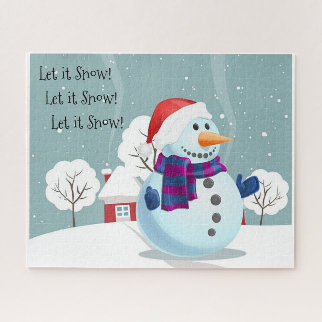 Let it Snow Snowman Jigsaw Puzzle (Horizontal)
