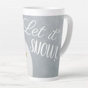 Let It Snow Snowman Latte Mug