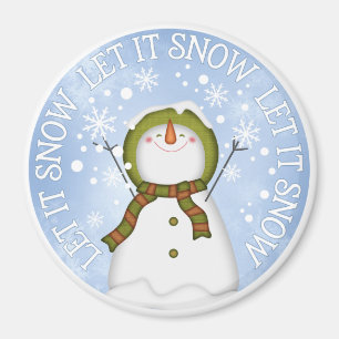 Let it Snow Snowman Magnet