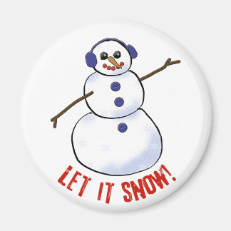 Let it snow! Snowman Magnet
