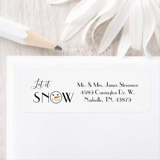 Let it Snow Snowman Modern Simple (Insitu)